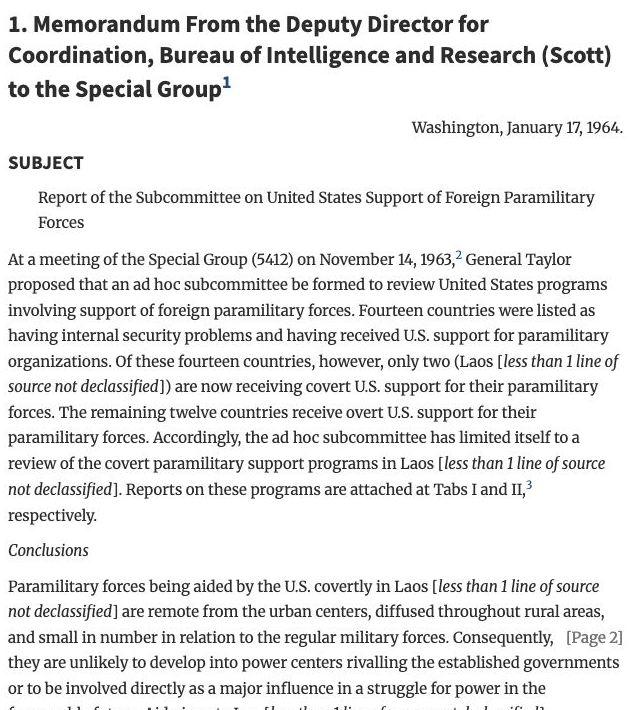 Scott’s 1964 program-review memorandum